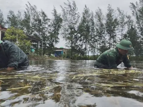 Bộ đội giúp người dân vùng biên khắc phục hậu quả mưa lũ