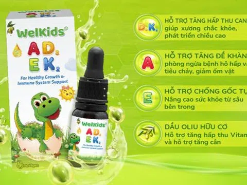 WelKids ADEK bổ sung D3K2 + Vitamin A, E giúp con Cao - Khỏe