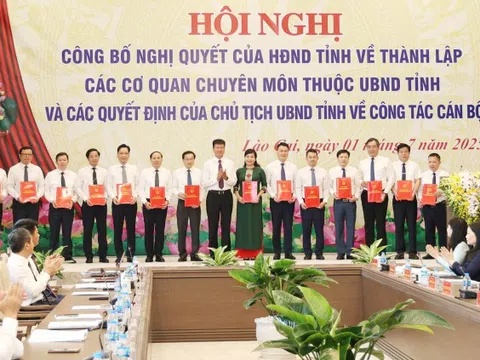 Công bố danh sách lãnh đạo các sở, ngành của tỉnh Lào Cai sau sáp nhập