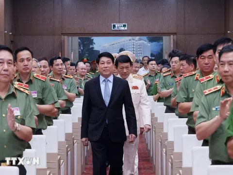 Chủ tịch nước Lương Cường dự Hội nghị sơ kết 6 tháng đầu năm 2025 của Bộ Công an
