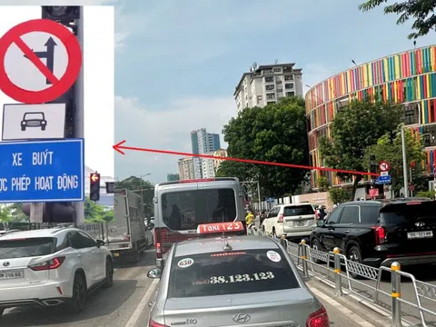 Lái xe lúng túng với các biển báo trên tuyến đường phân làn Võ Chí Công