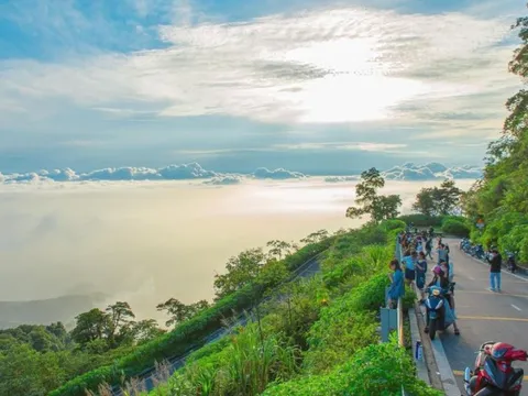 Cảnh tượng ngay lúc này ở Ba Vì, Hà Nội: Du khách trầm trồ nhận xét "Cả năm chỉ có 1 lần!"