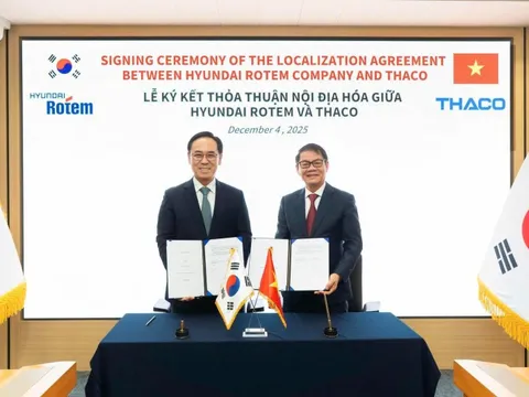 THACO ký Thỏa thuận với Hyundai Rotem, phát triển công nghiệp đường sắt