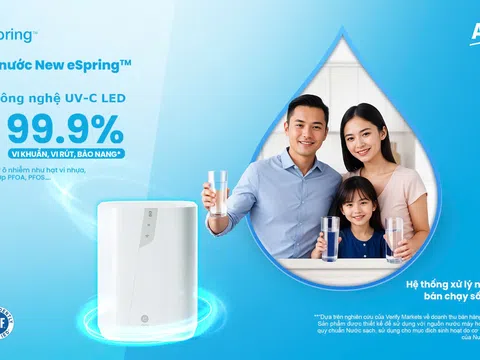 Amway ra mắt máy lọc nước New eSpring: Công nghệ UV-C LED và bộ lọc Carbon e3