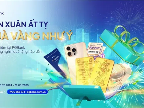 PGBank tặng vàng cho khách hàng gửi tiết kiệm dịp Tết Ất Tỵ 2025