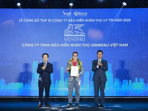 Năm thứ tư liên tiếp Generali Việt Nam lọt Top 10 Công ty bảo hiểm uy tín năm 2025